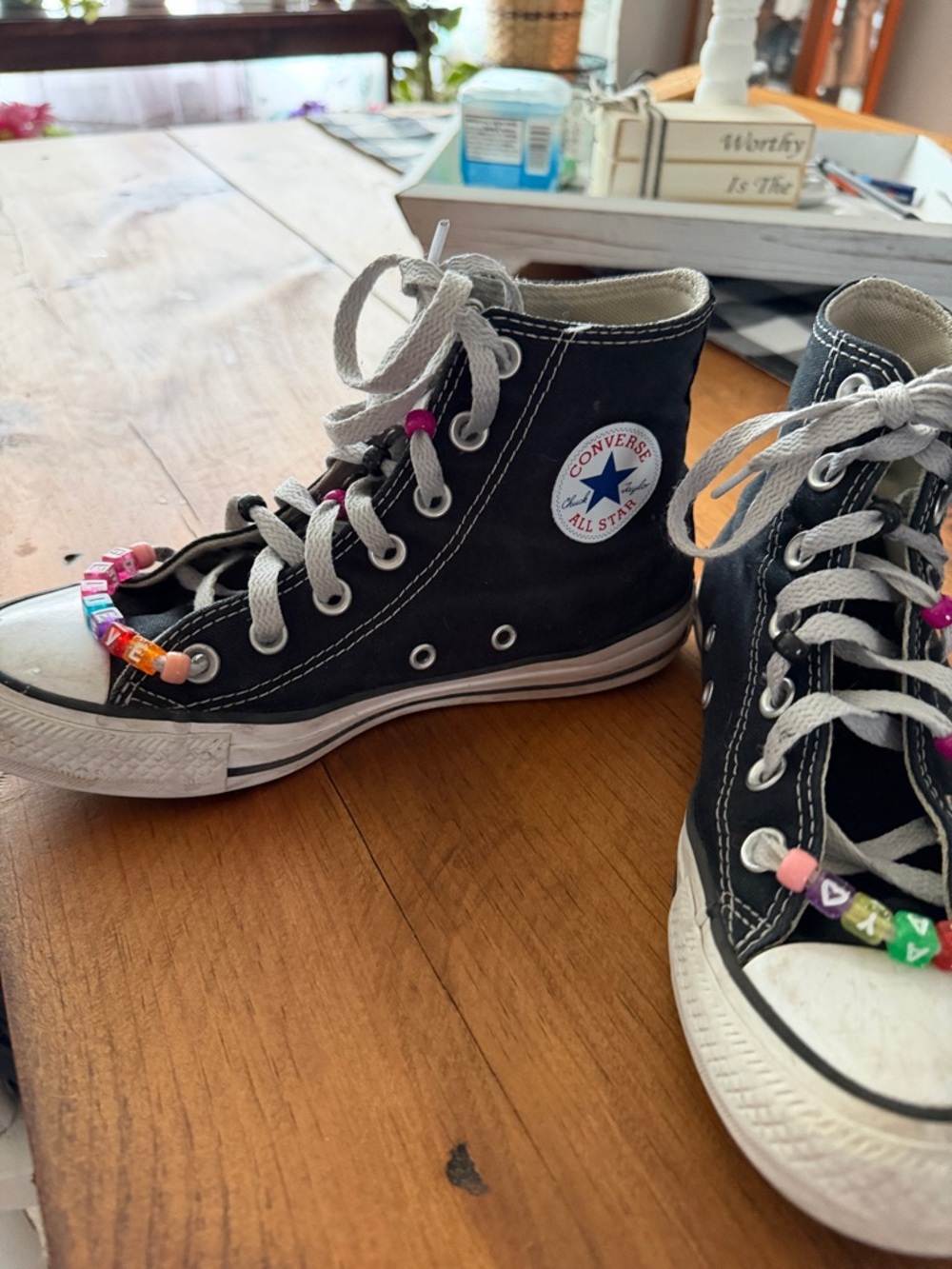 Converse Black High-Top Sneakers with White Accents